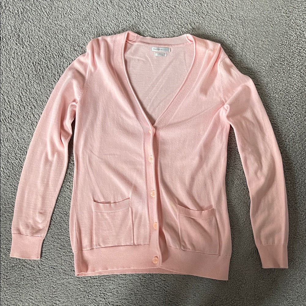 Van Heusen Soft peach V-Neck Cardigan